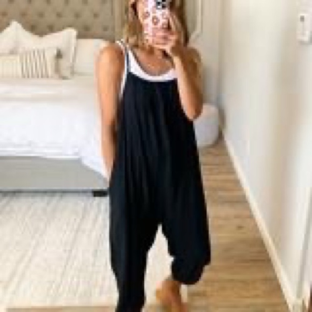 Just go with it black romper